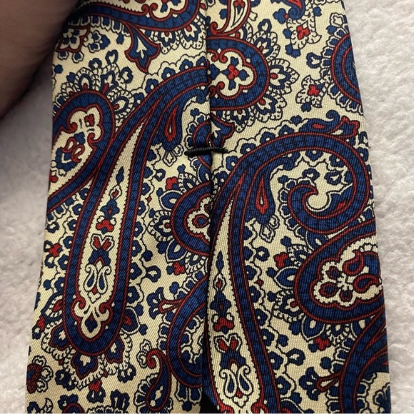 Vintage Made In Canada Polo Ralph Lauren Paisley Handmade Silk Neck Tie - Picture 2 of 5